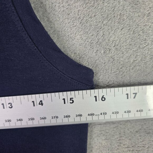 Womens Athleta Navy Sleeveless Side Ruched Midi Dress Modal Spandex Blend Size S - Picture 5 of 8